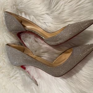 Christian Louboutin Multicolor Glitter Fabric Iriza D'orsay Pumps Heels